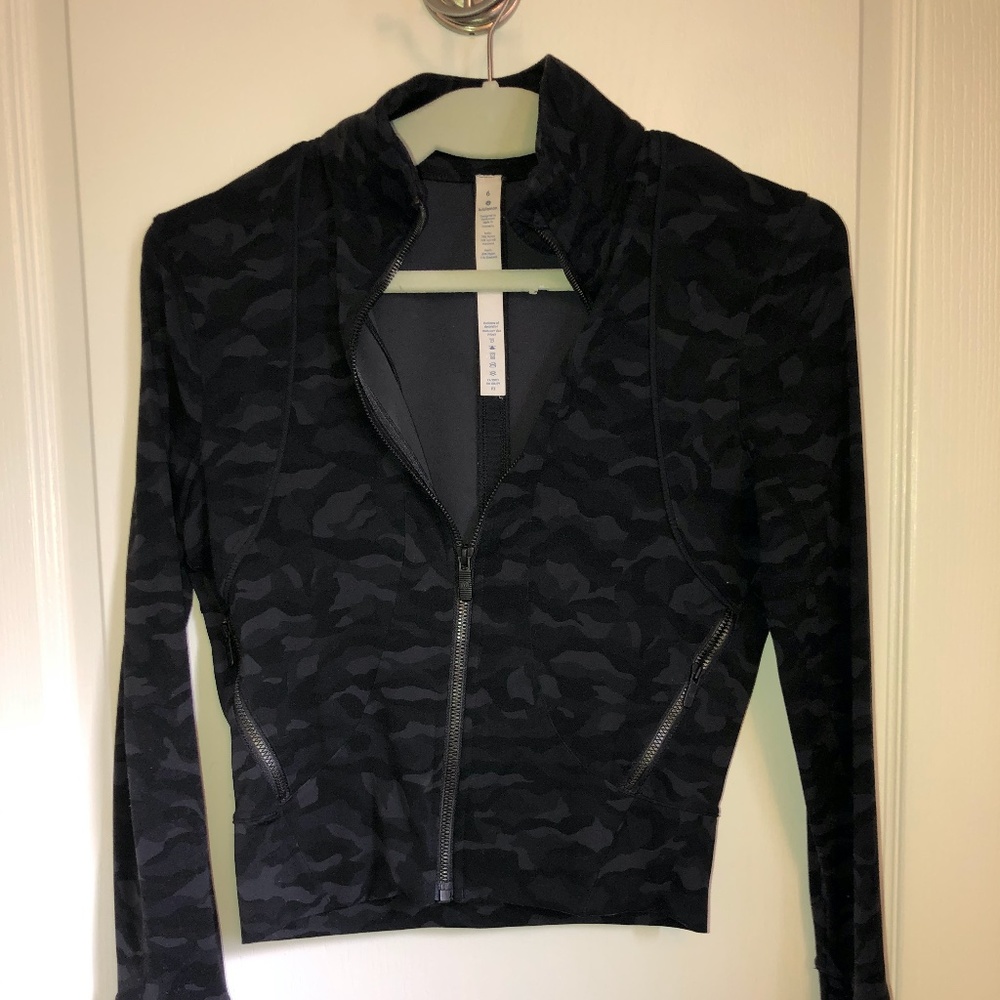 Lulu Lemon Camo Zip Up Sweater